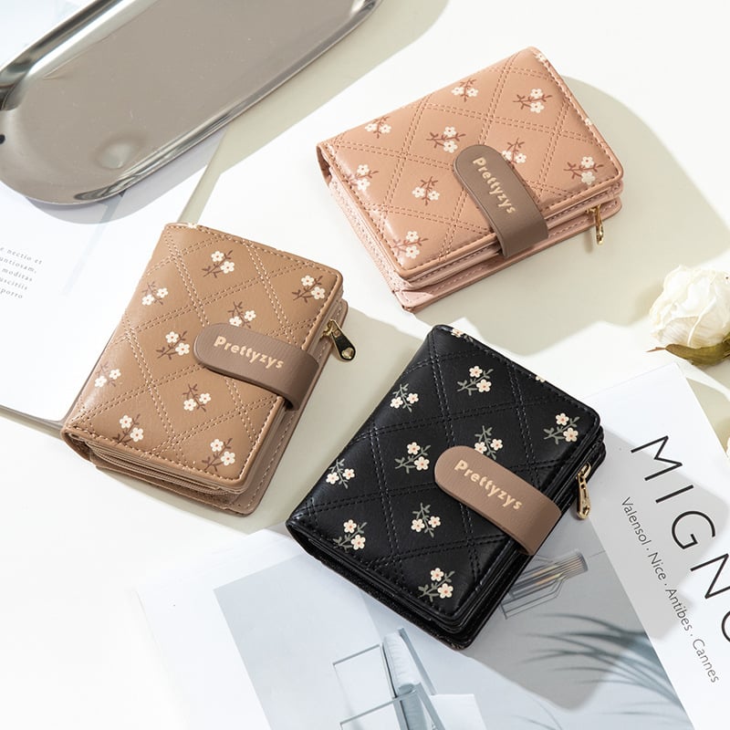 Women's Soft Printed Folding Wallet with Card Slots