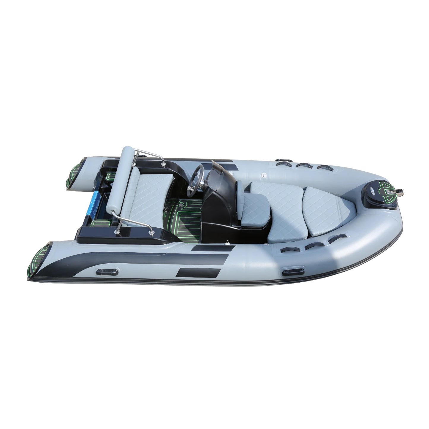 12.8ft Deep V Fiberglass RIB Inflatable Boat – CE Certified Sport Yacht