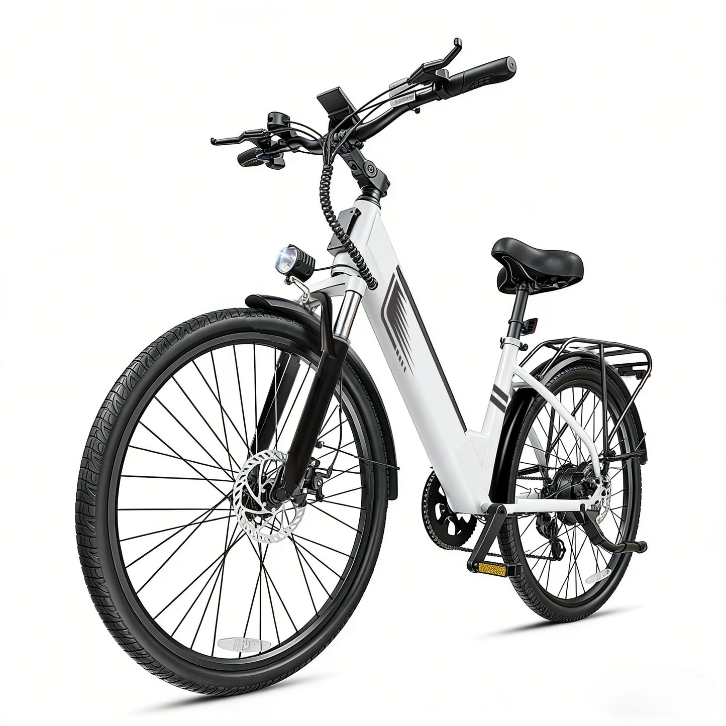 DYU C7 Electric Bicycle – 1000W Peak, 480Wh Battery, 26" City E-Bike, UL2849 Certified