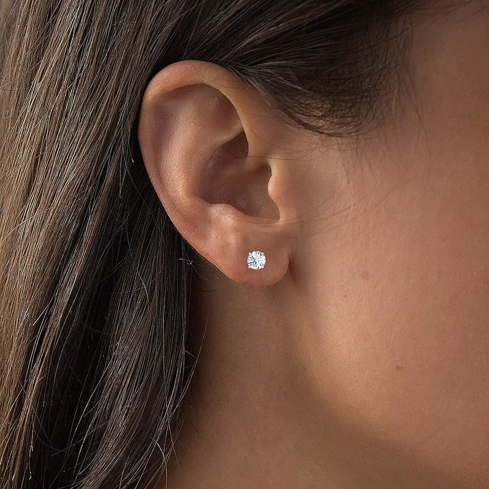 1.50 CTW Lab-Grown Diamond Stud Earrings – 14K White or Yellow Gold, F-G Color, VS Clarity