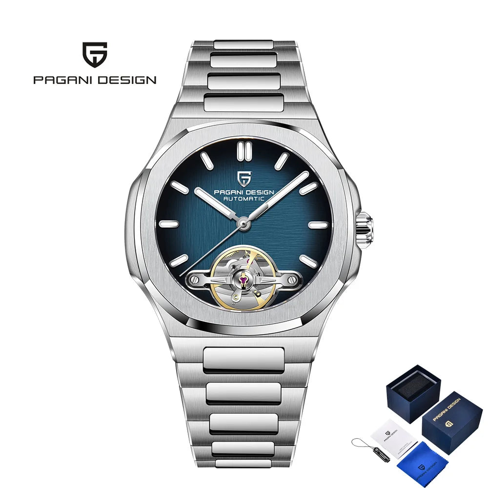 2026 Pagani design tourbillon automatic men's watches luxury sapphire mechanical men's watch luminous steel watch men's gift box