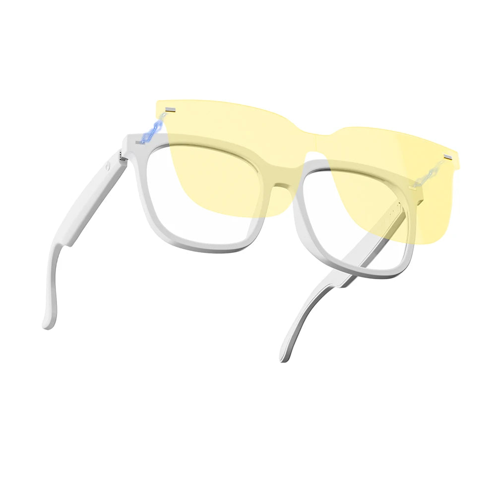 AI Open-Ear Bluetooth Glasses Magnetic Suction Lenses Real-time Translation Calls&Music Global Travel Trade Communication