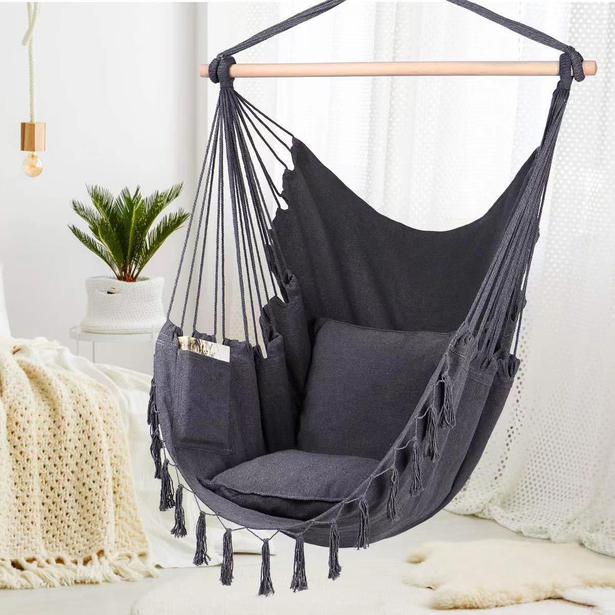 Outdoor Cotton Hammock Chair for Garden and Balcony