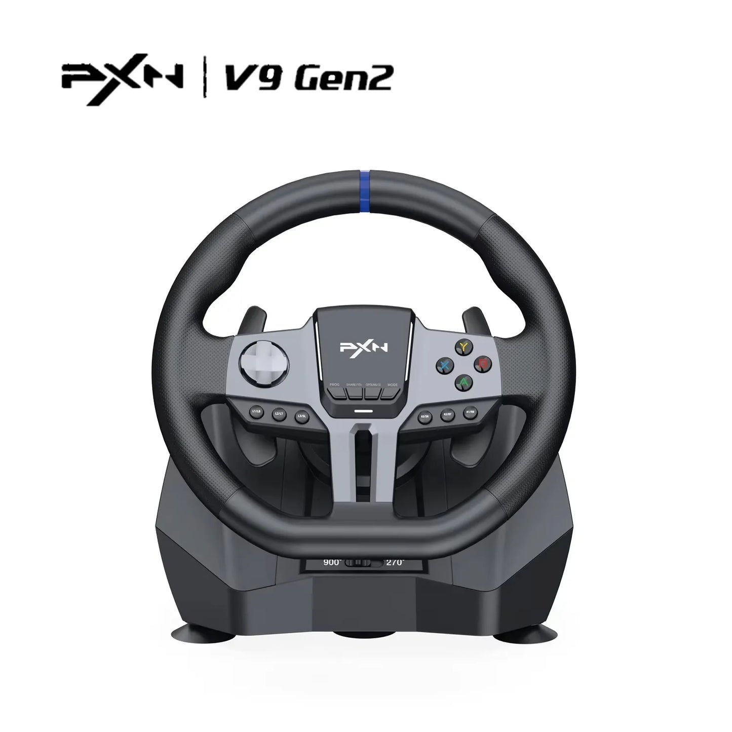 V9 Gen2 Gaming Steering Wheel 270°/900° Racing Wheel Volante for PS4/PS3/PC Windows 8,10,11/Switch/Xbox One/Xbox Series X/S