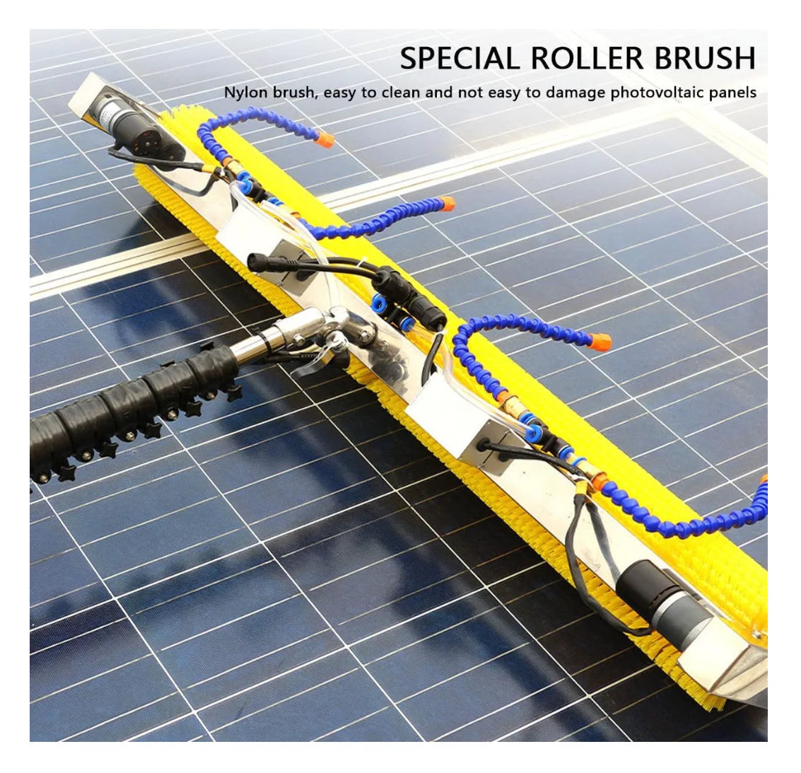 Rolling Solar Panel Cleaning Robot with Brush – Photovoltaic Module Cleaner