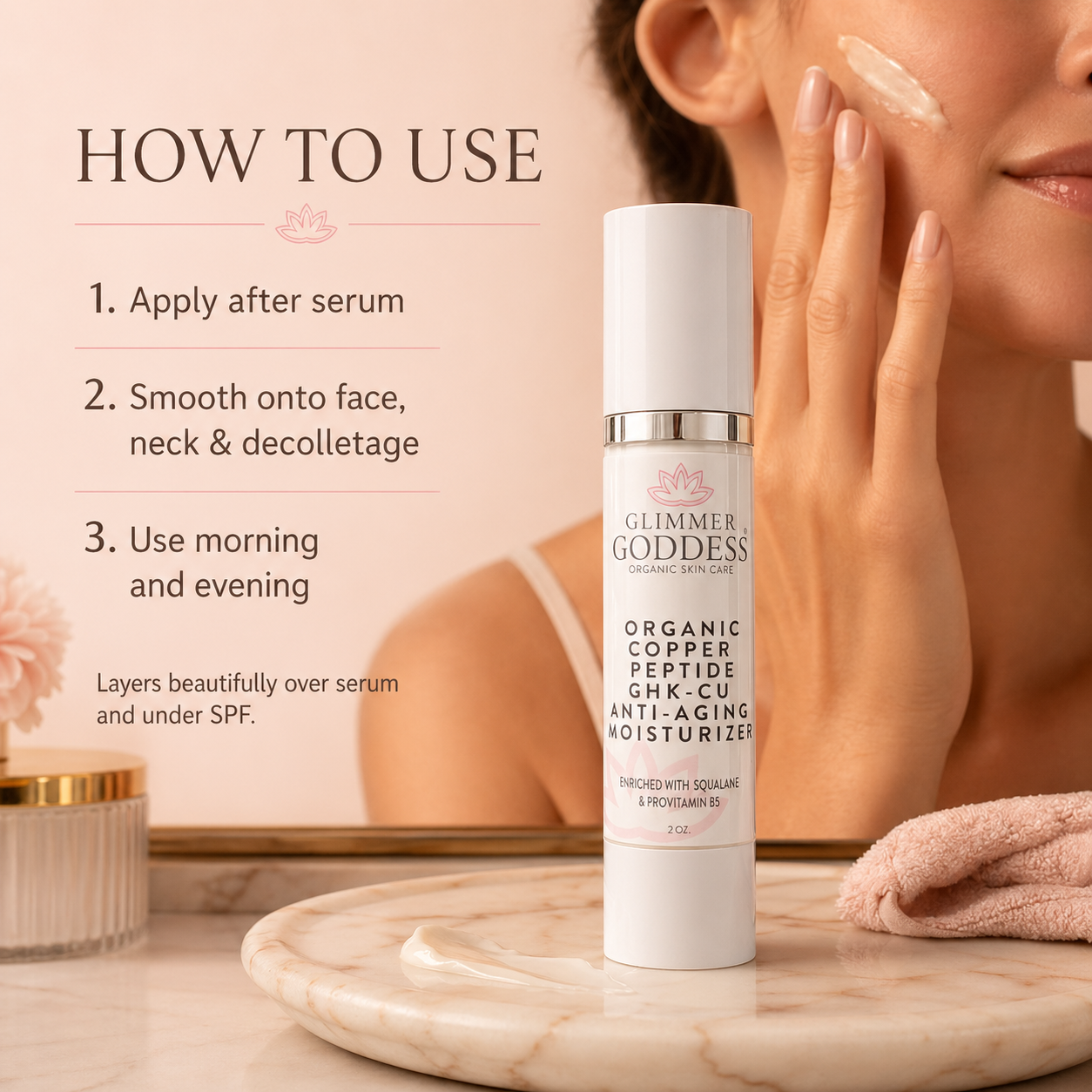 Organic Copper Peptide Moisturizer – Firming & Smoothing