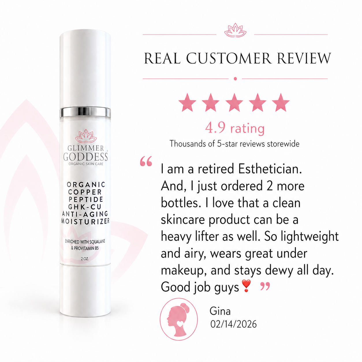 Organic Copper Peptide Moisturizer – Firming & Smoothing