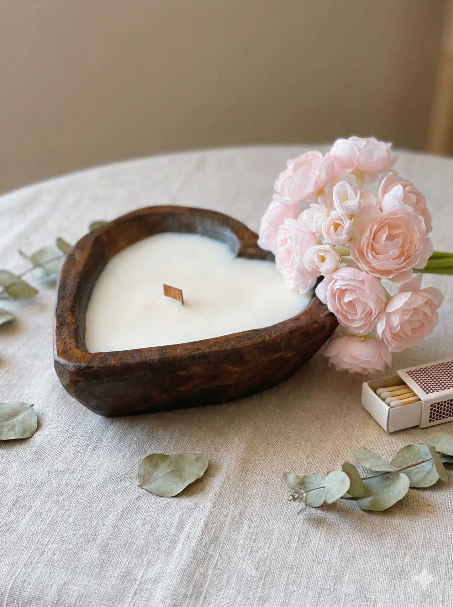 Endless Love Heart Candle