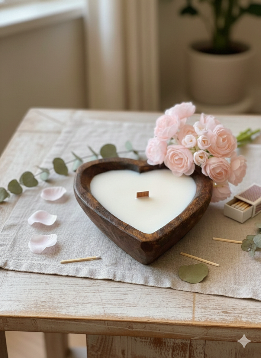 Endless Love Heart Candle