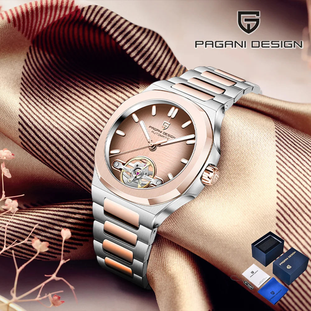 2026 Pagani design tourbillon automatic men's watches luxury sapphire mechanical men's watch luminous steel watch men's gift box