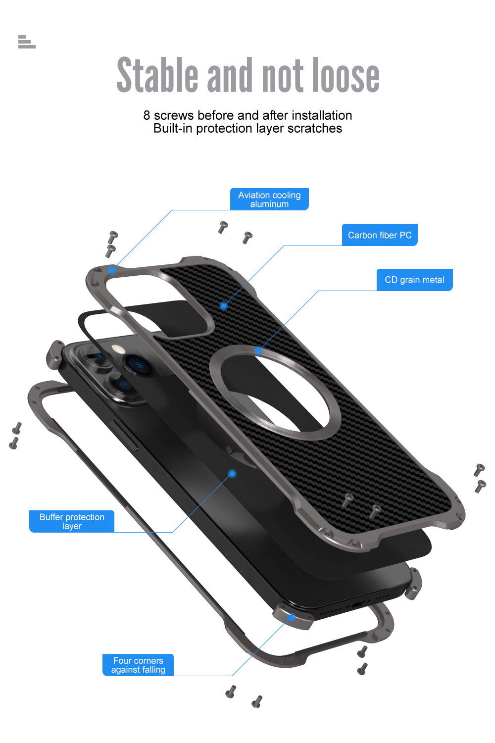 High-End Carbon Fiber Back Case for iPhone 13 Pro Max