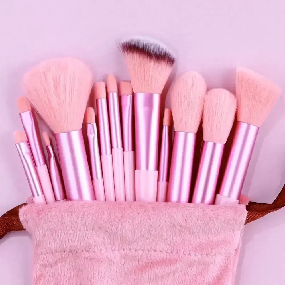 Vegan Makeup Brush Set - Soft Fluffy Kabuki & Blending Brushes for Foundation, Contour & Baking, Cruelty-Free Salon Tools