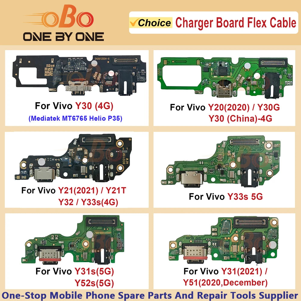 USB Charging Dock Board For Vivo Y21 Y30 Y31s Y32 Y33s Y51 Y52s 5G 2021 Charger Port jack plug Connector Flex Cable Repair (1PC)