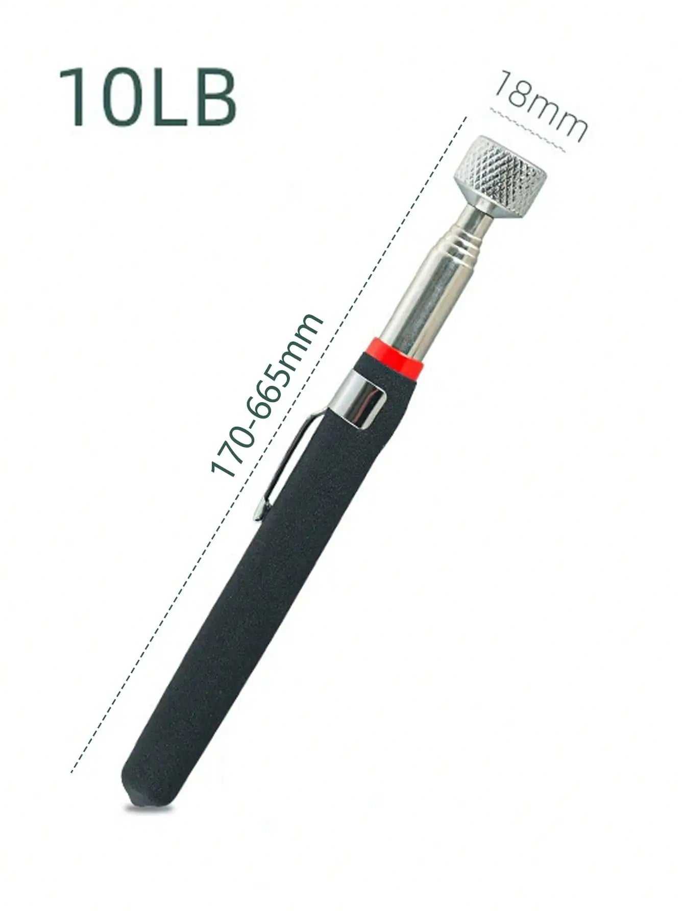 Retractable Magnet Pickup Tool For Hard-To-Reach Places Telescopic Magnetic Iron Suction Rod with LED Light Metal Pick-up Tool DIY Strong Magnetic Metal Screw Suction Rod Pick-up Tools