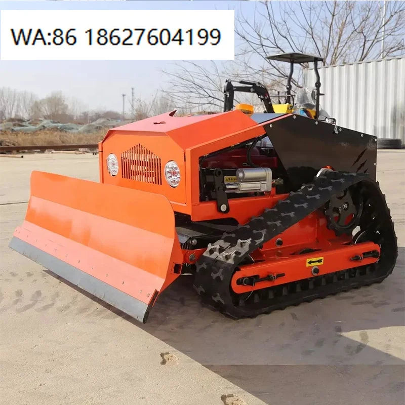 Self-Propelled Robot Lawn Mower with Snow Plow – CE Approved Remote Control Tractor