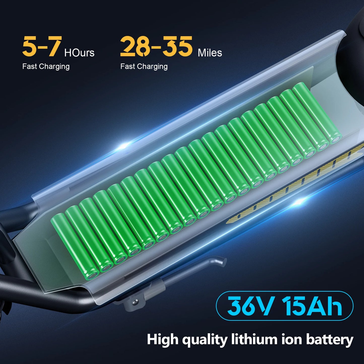 A19 Adult Electric Scooter – 500W, 36V 15Ah, 35km/h, 50-60KM Range, Foldable with Air Tires
