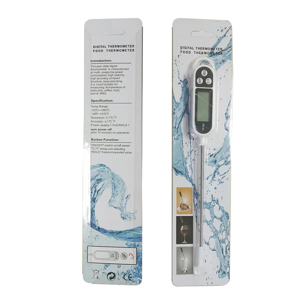 TP300 Instant-Read Digital Food Thermometer – LCD Meat, Milk & BBQ Thermometer