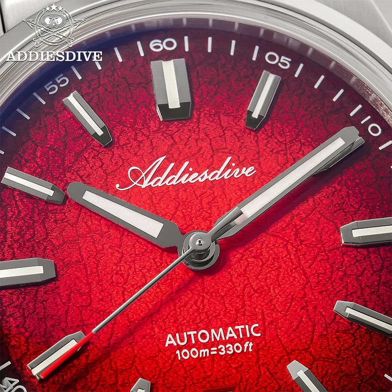 ADDIESDIVE 39mm Automatic Mechanical Men's Watch – 316L Steel, Domed Glass, 200m Waterproof, Luminous