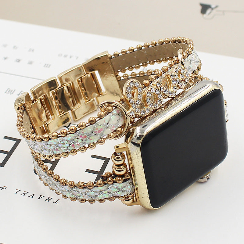 Smart Letters Leather Watch Strap