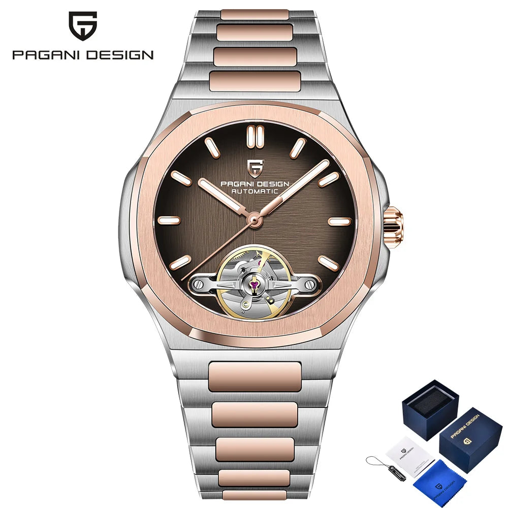 2026 Pagani design tourbillon automatic men's watches luxury sapphire mechanical men's watch luminous steel watch men's gift box