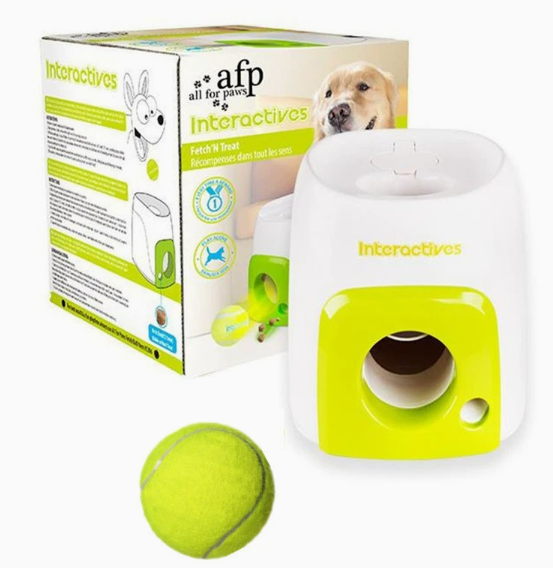 Interactive Pet Toy with Tennis Ball Feeder for Dogs