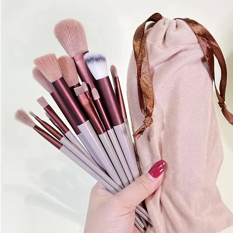 Vegan Makeup Brush Set - Soft Fluffy Kabuki & Blending Brushes for Foundation, Contour & Baking, Cruelty-Free Salon Tools