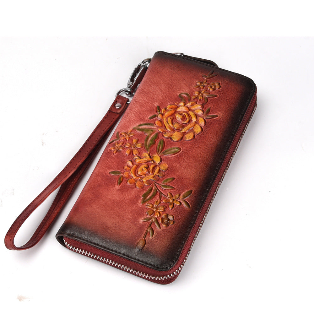 Genuine Cattlehide Leather Hand-rub Color Handbag