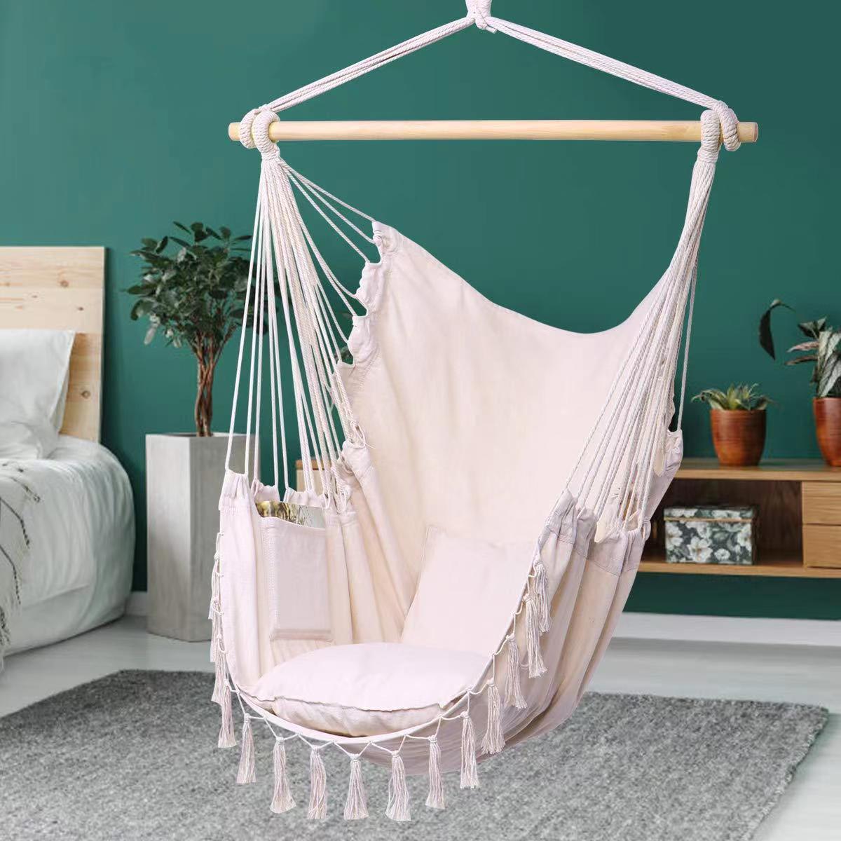 Outdoor Cotton Hammock Chair for Garden and Balcony