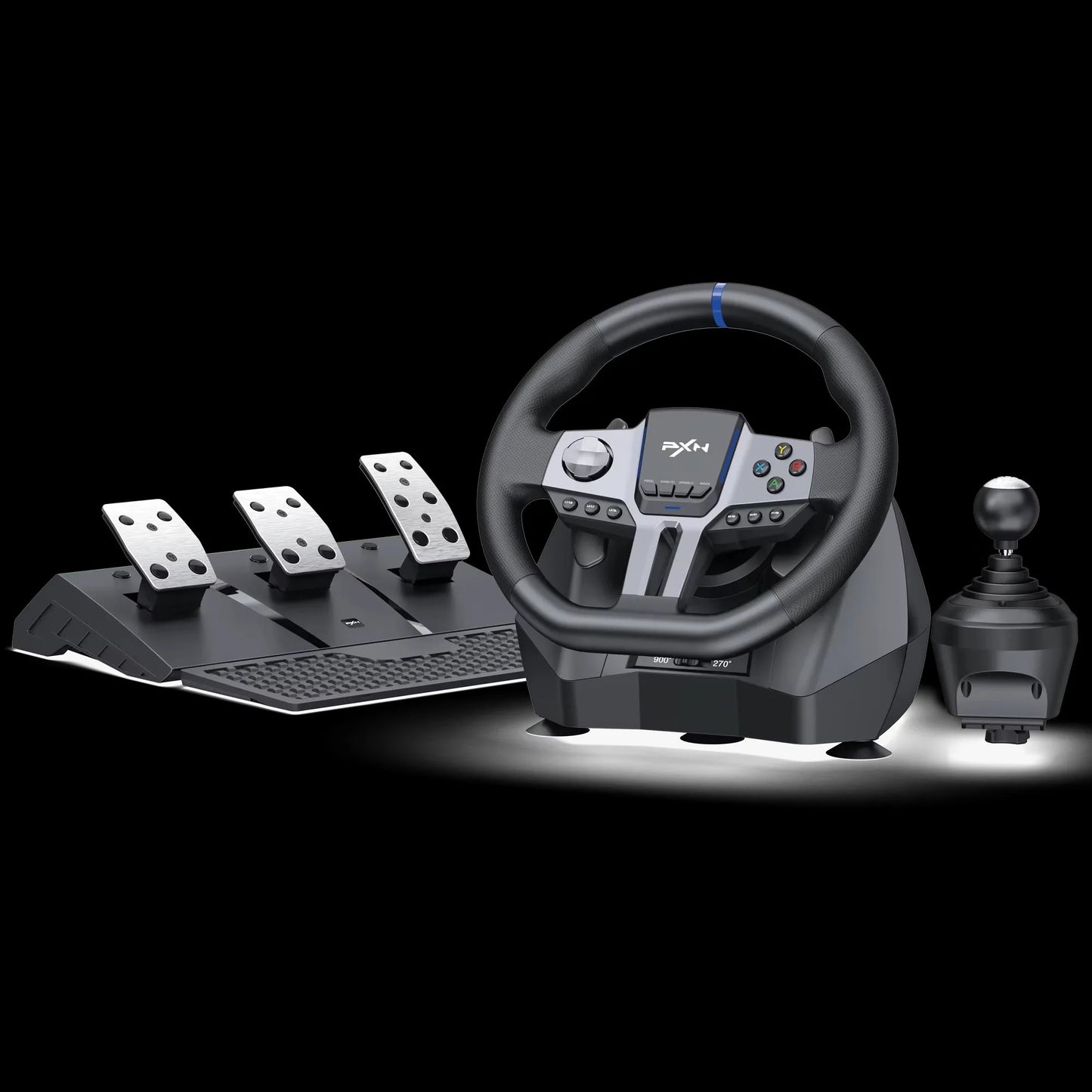 V9 Gen2 Gaming Steering Wheel 270°/900° Racing Wheel Volante for PS4/PS3/PC Windows 8,10,11/Switch/Xbox One/Xbox Series X/S