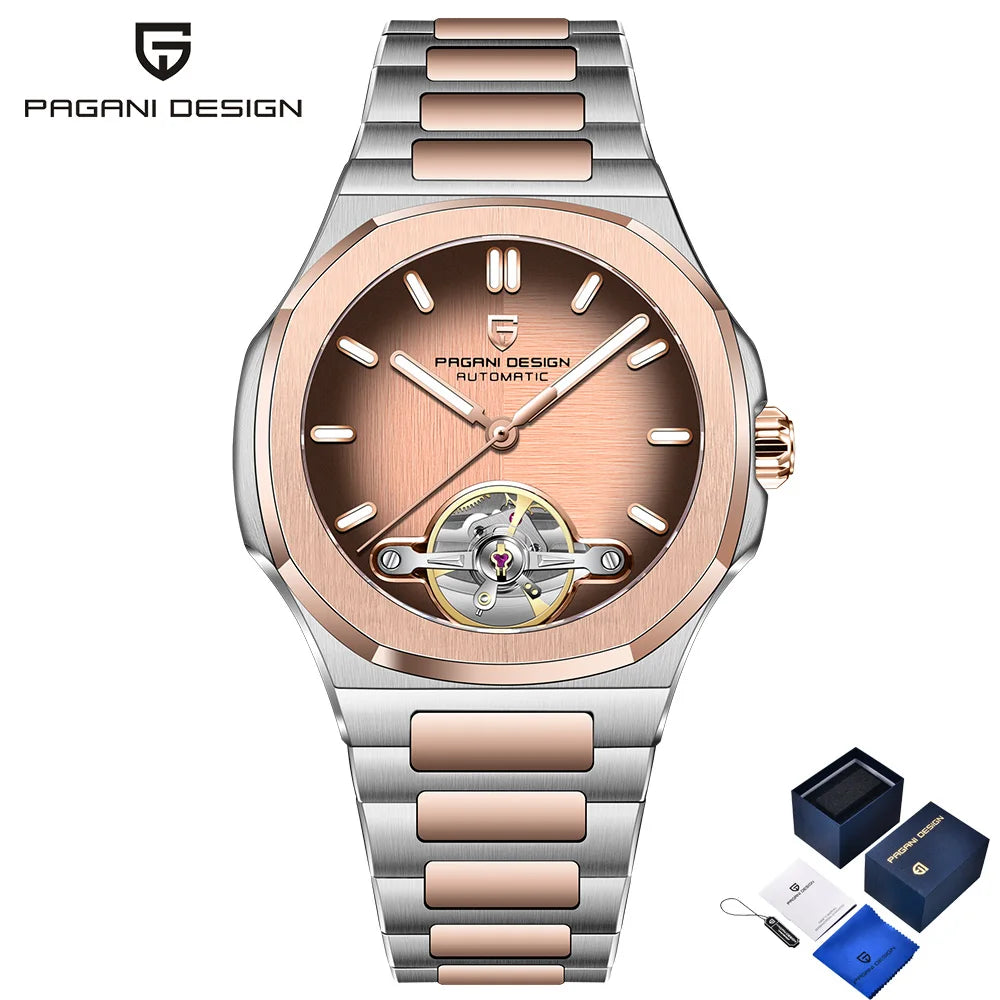 2026 Pagani design tourbillon automatic men's watches luxury sapphire mechanical men's watch luminous steel watch men's gift box