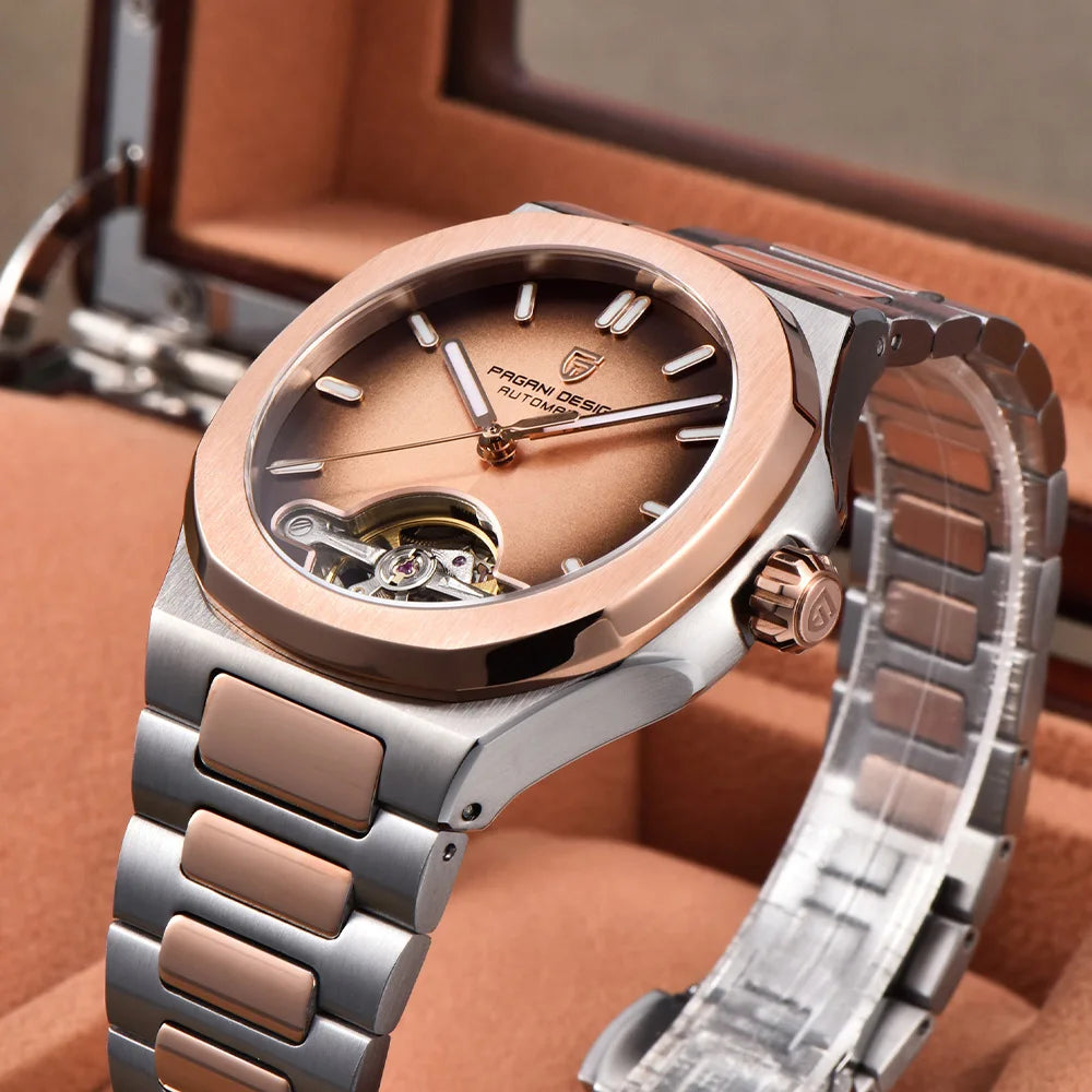 2026 Pagani design tourbillon automatic men's watches luxury sapphire mechanical men's watch luminous steel watch men's gift box