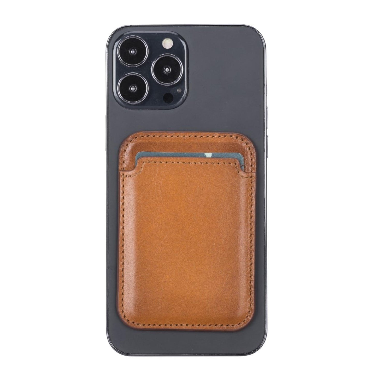 Cortland Full-Grain Leather Card Holder Wallet with Magnet