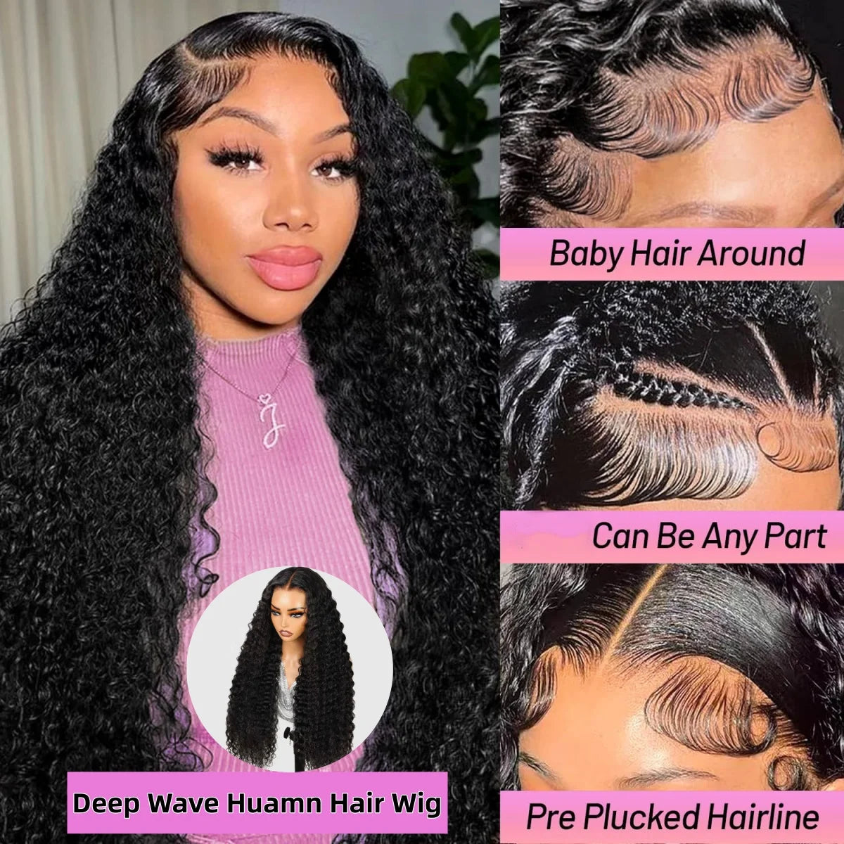 Deep Wigs Human Hair For Woman Burmese Curly Deep Wave Human Hair Wig 13x6 HD Lace Human Hair Wig on Clearance Sale
