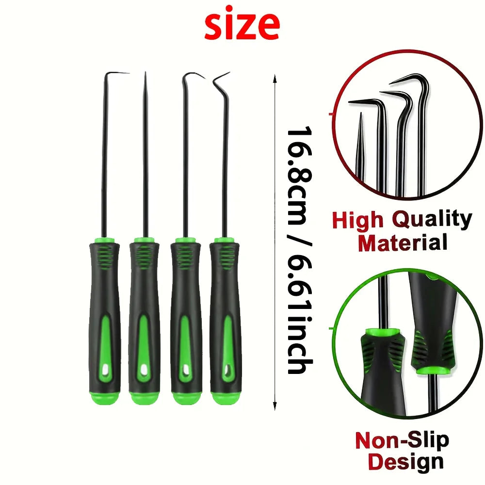 Precision Pick & Hook Set – Oil Seal, O-Ring & Gasket Remover Tool for Auto Repair (4/10 Piece)