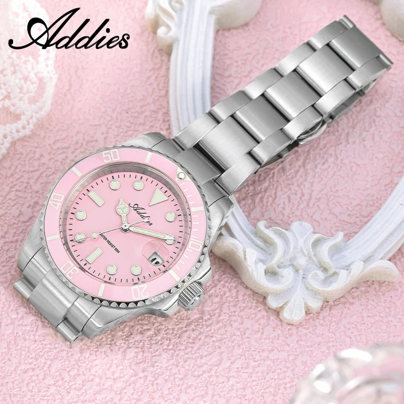ADDIES 36mm 50m Waterproof Women's Watches Famous Brand Stainless Steel Quartz Woman Watch BGW9/C3 Super Luminous Watch Gift New