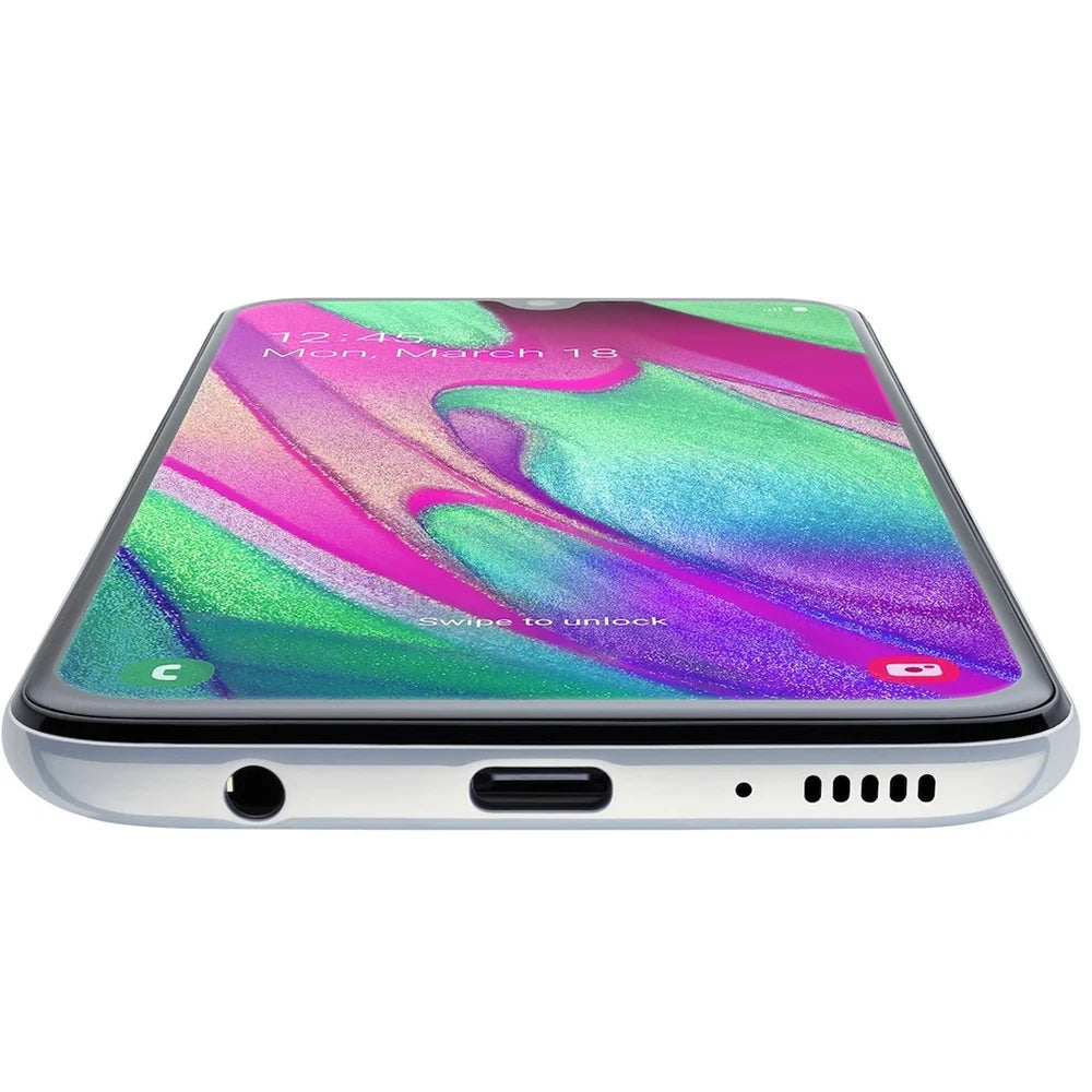 Refurbished Samsung Galaxy A40 – 5.9" AMOLED, 25MP, Dual SIM, Global Unlocked Android Phone