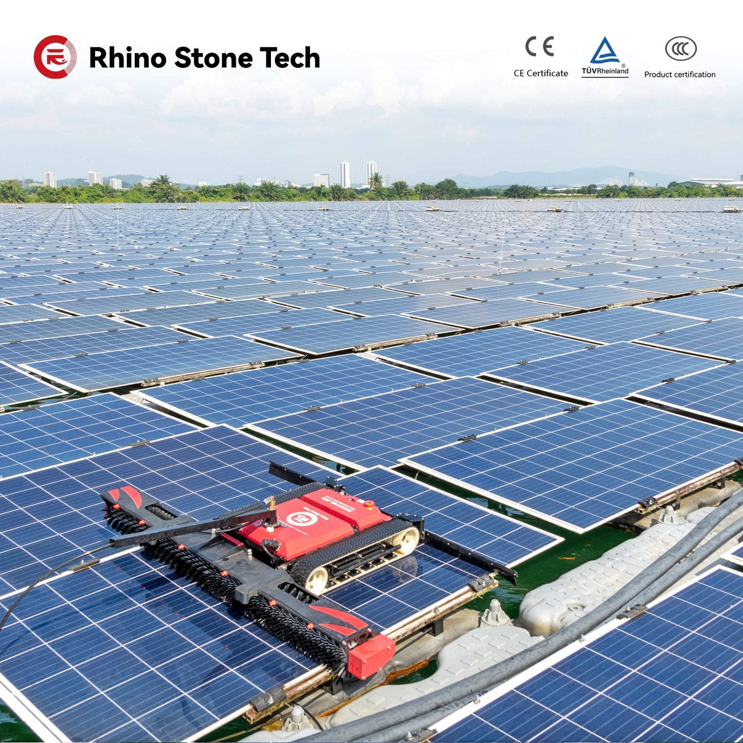 Semi-Automatic Solar Panel Cleaning Robot – PV Module Maintenance Machine