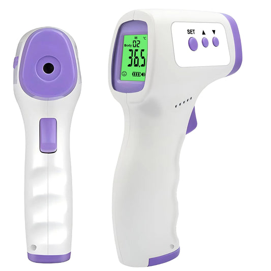 Digital Infrared Forehead Thermometer & Finger Pulse Oximeter – Non-Contact Fever & Blood Oxygen Monitor