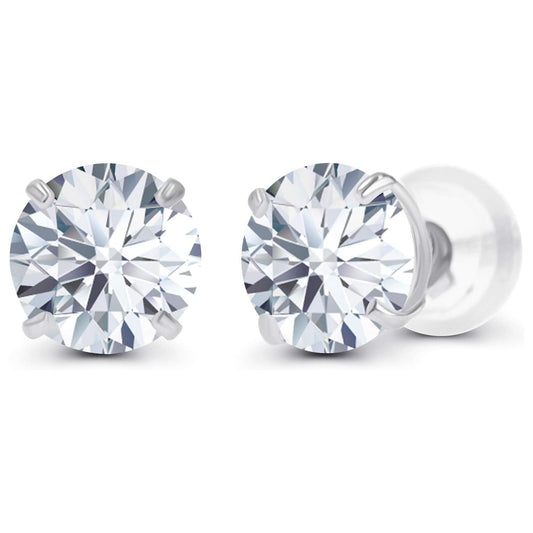 1.50 CTW Lab-Grown Diamond Stud Earrings – 14K White or Yellow Gold, F-G Color, VS Clarity