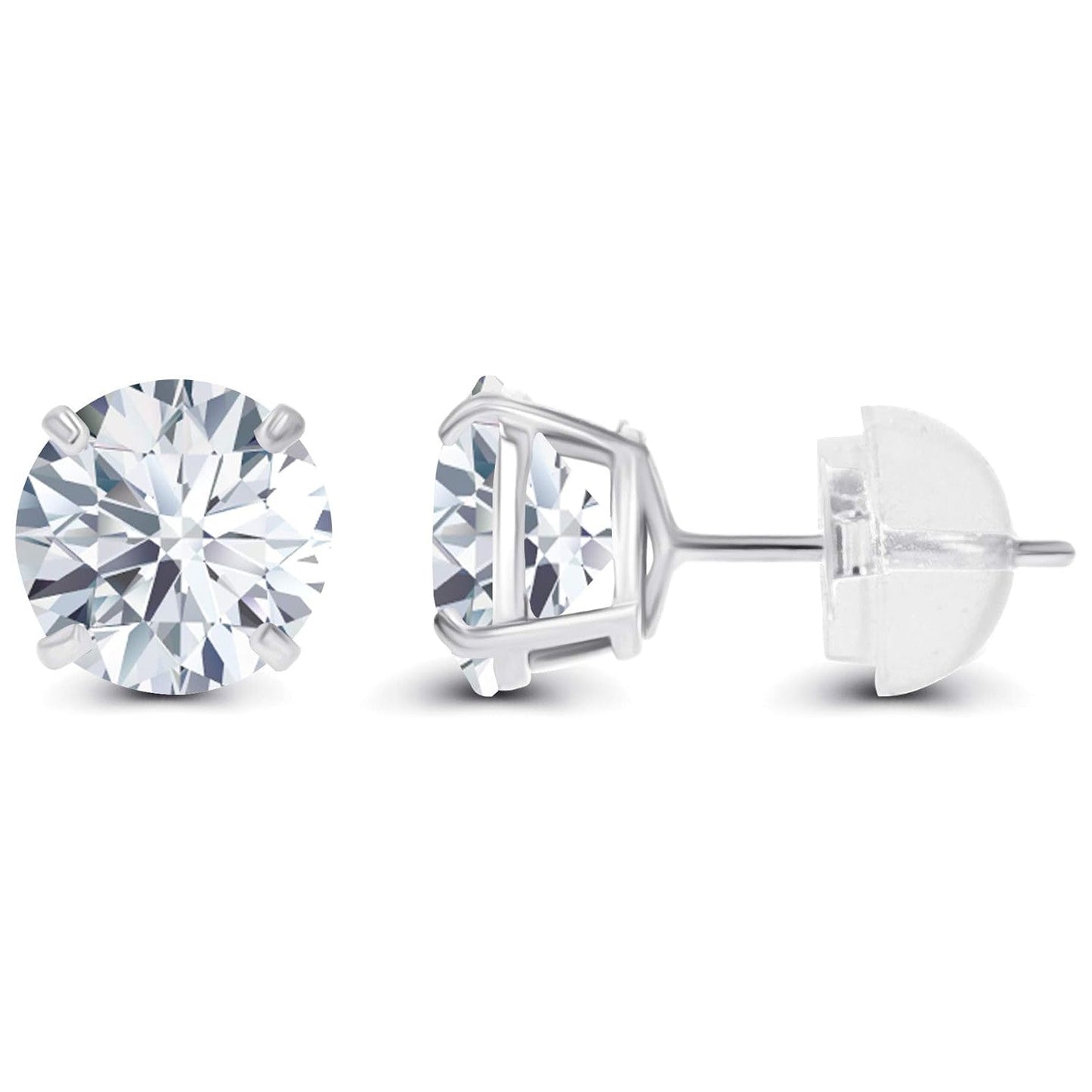 1.50 CTW Lab-Grown Diamond Stud Earrings – 14K White or Yellow Gold, F-G Color, VS Clarity