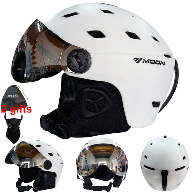 MOON Ski Helmet with Integrally-Molded PC+EPS Design