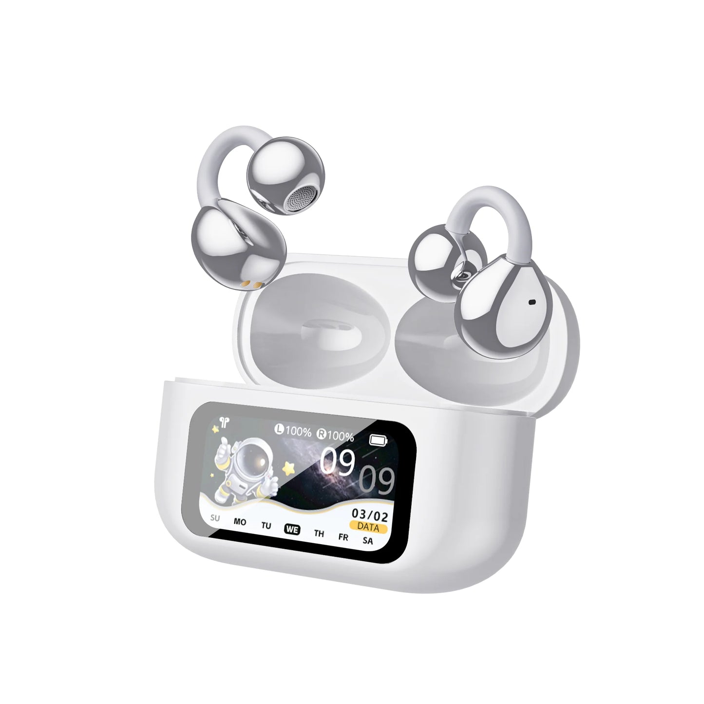 AI Translation Headphones True Wireless Earbuds LED Power Display Earphones with Wireless Charging Case