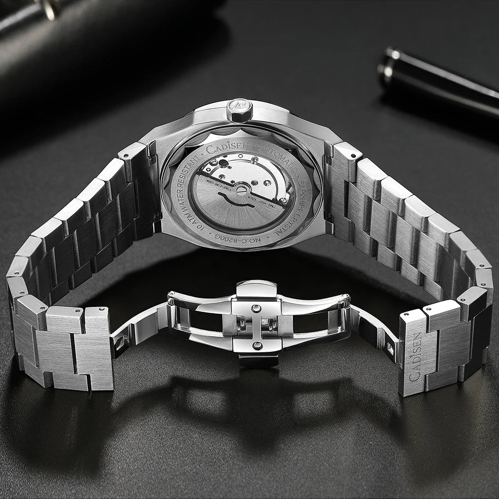 CADISEN 2026 Diver Watch Sapphire MIYOTA 8215 German Designer Men Automatic Mechanical Watches 10Bar Waterproof Gift With Box
