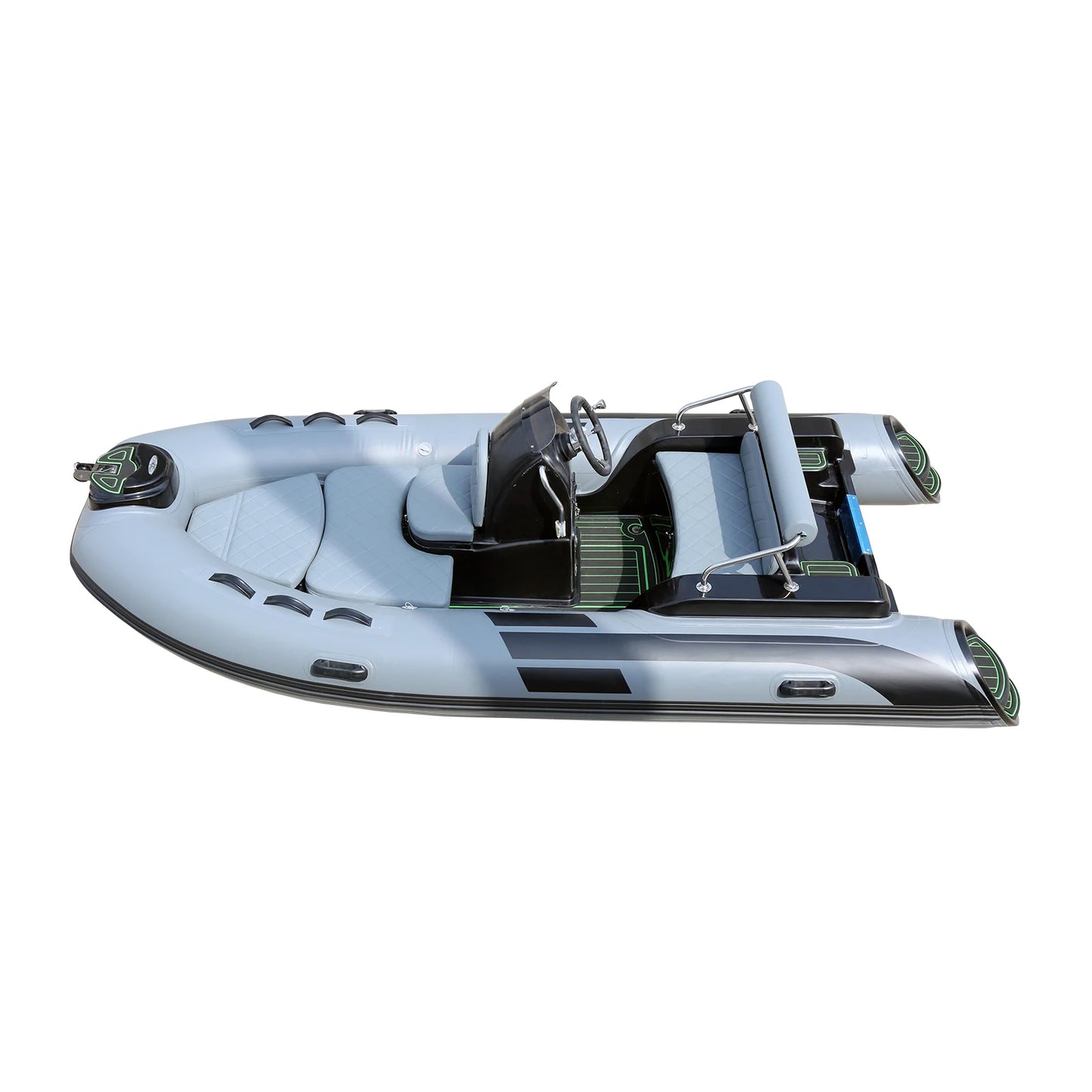 12.8ft Deep V Fiberglass RIB Inflatable Boat – CE Certified Sport Yacht