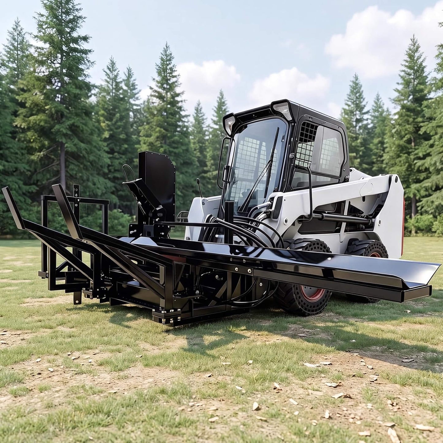 Heavy-Duty 35T All-In-One Firewood Processor And Log Lifter Skid Steer Attachment (SAK37152)