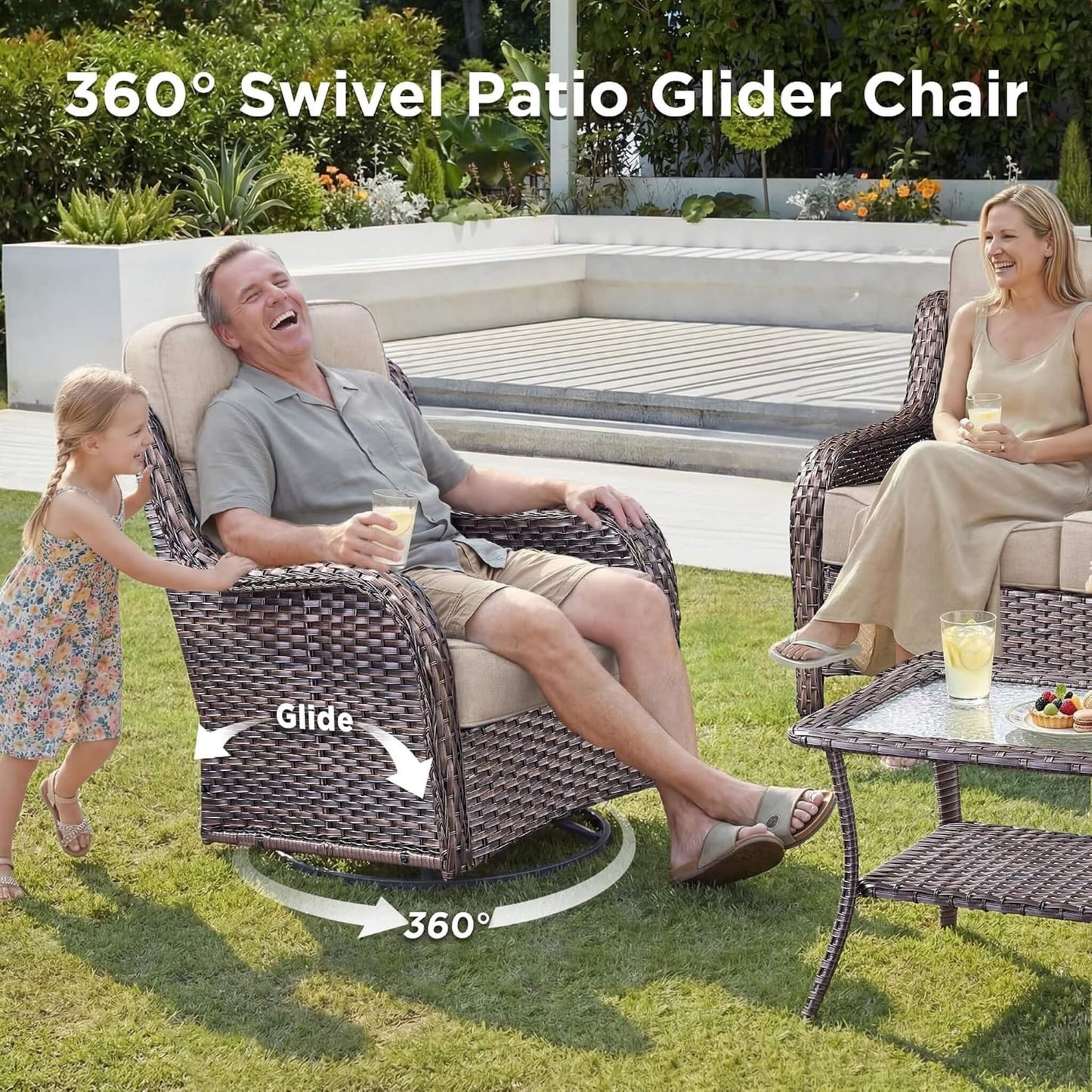 Alora Luxury 10-Piece All-Weather Outdoor Patio Furniture Set With Fire Pit Table (SAK39281)