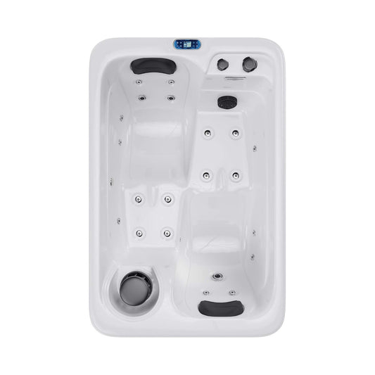 Nuvia Premium 2-Person Outdoor Hot Tub W/ 15 Stainless Steel Jets (SAK92015)