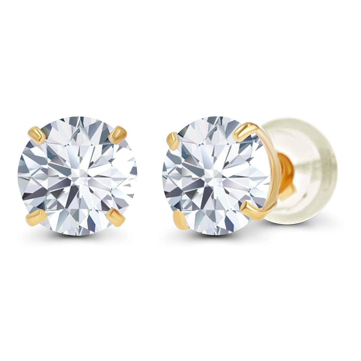 1.50 CTW Lab-Grown Diamond Stud Earrings – 14K White or Yellow Gold, F-G Color, VS Clarity