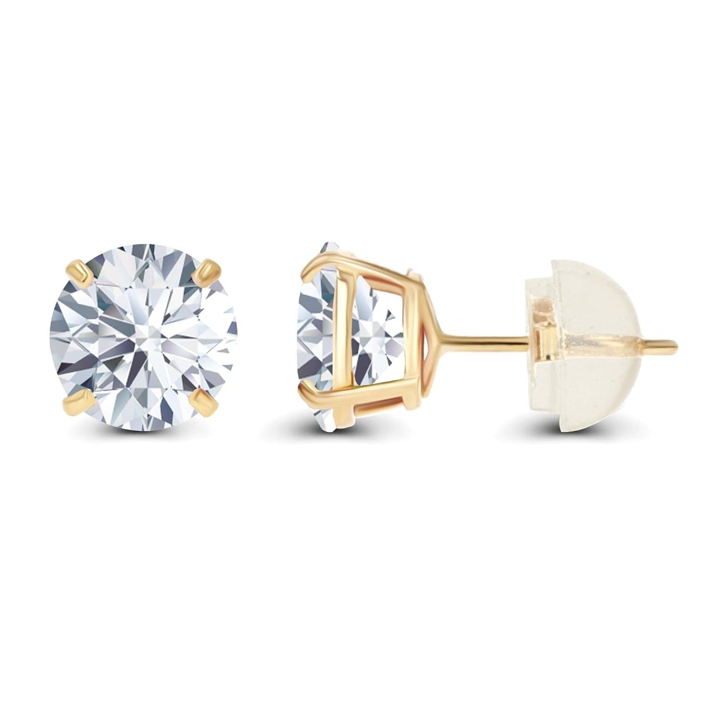 1.50 CTW Lab-Grown Diamond Stud Earrings – 14K White or Yellow Gold, F-G Color, VS Clarity